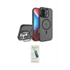 ieg™ iPhone 16 Plus Kılıf Akış Form - Şeffaf Pasifik Cam Ekran Koruyucu