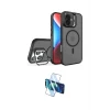 ieg™ iPhone 16 Plus Kılıf Akış Form - Siyah 3D Antistatik Cam Ekran Koruyucu