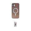 ieg™ iPhone 16 Plus Kılıf Eksen Çizgi - Siyah Bilvis 3D Cam Ekran Koruyucu