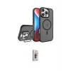 ieg™ iPhone 16 Pro Kılıf Akış Form - Siyah Bilvis 3D Cam Ekran Koruyucu