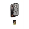ieg™ iPhone 16 Pro Kılıf Çekirdek Minimal Prime - Siyah Buffer Cam Ekran Koruyucu