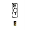 ieg™ iPhone 16 Pro Kılıf Eksen Klasik Koleksiyonu - Siyah Buffer Cam Ekran Koruyucu