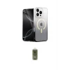ieg™ iPhone 16 Pro Kılıf Eksen Minimal Özel Seri - Siyah Joko Magic 5D Hayalet Cam