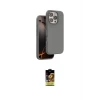ieg™ iPhone 16 Pro Kılıf Kıvılcım Çizgi Serisi - Siyah Buffer Cam Ekran Koruyucu
