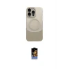 ieg™ iPhone 16 Pro Kılıf Kozmos Form Özel Seri - Siyah Buffer Hayalet Cam Ekran Koruyucu