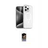 ieg™ iPhone 16 Pro Kılıf Nova Asil Prime - Siyah Buffer Hayalet Cam Ekran Koruyucu