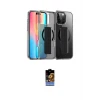 ieg™ iPhone 16 Pro Kılıf Nova Işık Koleksiyonu - Siyah Buffer Hayalet Cam Ekran Koruyucu