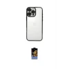 ieg™ iPhone 16 Pro Kılıf Vadi Minimal - Siyah Buffer Hayalet Cam Ekran Koruyucu