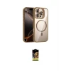 ieg™ iPhone 16 Pro Kılıf Yadigar Asil Koleksiyonu - Siyah Buffer Cam Ekran Koruyucu