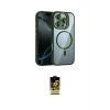 ieg™ iPhone 16 Pro Kılıf Yadigar Asil Koleksiyonu - Siyah Buffer Cam Ekran Koruyucu