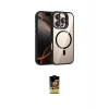 ieg™ iPhone 16 Pro Kılıf Yadigar Asil Koleksiyonu - Siyah Buffer Cam Ekran Koruyucu