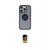 ieg™ iPhone 16 Pro Kılıf Yörünge Çizgi - Siyah Buffer Cam Ekran Koruyucu