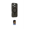 ieg™ iPhone 16 Pro Max Kılıf Çekirdek Modern Prime - Siyah Buffer Hayalet Cam Ekran Koruyucu