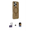 ieg™ iPhone 16 Pro Max Kılıf Çekirdek Modern Prime - Siyah Buffer Hayalet Cam Ekran Koruyucu + Bilvis Titan Kamera Lens - TMGI