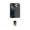 ieg™ iPhone 16 Pro Max Kılıf Doruk Form Serisi - Siyah Buffer Cam Ekran Koruyucu