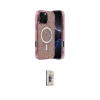 ieg™ iPhone 16 Pro Max Kılıf Eksen Çizgi - Siyah Bilvis 3D Cam Ekran Koruyucu