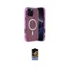 ieg™ iPhone 16 Pro Max Kılıf Eksen Çizgi - Siyah Buffer Hayalet Cam Ekran Koruyucu