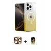 ieg™ iPhone 16 Pro Max Kılıf Eksen Minimal Özel Seri - Siyah Buffer Cam Ekran Koruyucu + Çöl Titanyum Pers Alüminyum Kamera Lens