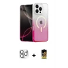 ieg™ iPhone 16 Pro Max Kılıf Eksen Minimal Özel Seri - Siyah Buffer Cam Ekran Koruyucu + Pers Alüminyum Kamera Lens - GS