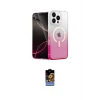 ieg™ iPhone 16 Pro Max Kılıf Eksen Minimal Özel Seri - Siyah Buffer Hayalet Cam Ekran Koruyucu