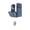 ieg™ iPhone 16 Pro Max Kılıf İz Modern Prime - Siyah Bilvis 3D Cam Ekran Koruyucu