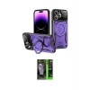 ieg™ iPhone 16 Pro Max Kılıf Kıvılcım Modern Serisi - Şeffaf 360 Full Body Arka Koruyucu