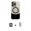 ieg™ iPhone 16 Pro Max Kılıf Kozmos Form Özel Seri - Siyah Joko Magic 5D Cam + Siyah PVD Metal Kamera Lens