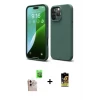 ieg™ iPhone 16 Pro Max Kılıf Kozmos Yansıma Özel Seri - Siyah Buffer Cam Ekran Koruyucu + Natural Grey Raze Metal Kamera Lens