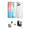 ieg™ iPhone 16 Pro Max Kılıf Nova Işık Koleksiyonu - Siyah 3D Antistatik Mat Seramik Nano Ekran Koruyucu + Raze Metal Kamera Lens - CLTM
