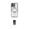 ieg™ iPhone 16 Pro Max Kılıf Nova Işık Özel Seri - Siyah Buffer Hayalet Cam Ekran Koruyucu