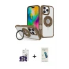 ieg™ iPhone 16 Pro Max Kılıf Nova Minimal Serisi - Şeffaf Pasifik Cam Ekran Koruyucu + Bilvis Titan Kamera Lens - GS
