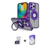 ieg™ iPhone 16 Pro Max Kılıf Nova Minimal Serisi - Siyah Bilvis 5in1 3D Magic Cam Ekran Koruyucu + Bilvis Titan Kamera Lens - TMGI