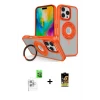 ieg™ iPhone 16 Pro Max Kılıf Nova Minimal Serisi - Siyah Buffer Cam Ekran Koruyucu + Beyaz Raze Metal Kamera Lens