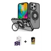 ieg™ iPhone 16 Pro Max Kılıf Nova Minimal Serisi - Siyah Buffer Cam Ekran Koruyucu + Bilvis Titan Kamera Lens - SH
