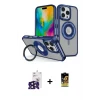 ieg™ iPhone 16 Pro Max Kılıf Nova Minimal Serisi - Siyah Buffer Cam Ekran Koruyucu + Bilvis Titan Kamera Lens - SH