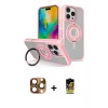 ieg™ iPhone 16 Pro Max Kılıf Nova Minimal Serisi - Siyah Buffer Cam Ekran Koruyucu + Çöl Titanyum Pers Alüminyum Kamera Lens