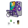 ieg™ iPhone 16 Pro Max Kılıf Nova Minimal Serisi - Siyah Buffer Cam Ekran Koruyucu + Raze Metal Kamera Lens - BZ