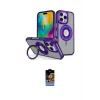 ieg™ iPhone 16 Pro Max Kılıf Nova Minimal Serisi - Siyah Buffer Hayalet Cam Ekran Koruyucu