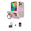 ieg™ iPhone 16 Pro Max Kılıf Nova Minimal Serisi - Siyah Buffer Hayalet Cam Ekran Koruyucu + Siyah Bilvis Titan Kamera Lens