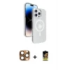ieg™ iPhone 16 Pro Max Kılıf Nova Modern Prime - Siyah Buffer Cam Ekran Koruyucu + Pers Alüminyum Kamera Lens - CLTM