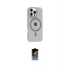 ieg™ iPhone 16 Pro Max Kılıf Pusula Form Özel Seri - Siyah Buffer Hayalet Cam Ekran Koruyucu