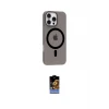 ieg™ iPhone 16 Pro Max Kılıf Pusula Form Özel Seri - Siyah Buffer Hayalet Cam Ekran Koruyucu
