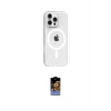 ieg™ iPhone 16 Pro Max Kılıf Pusula Form Özel Seri - Siyah Buffer Hayalet Cam Ekran Koruyucu