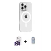ieg™ iPhone 16 Pro Max Kılıf Pusula Form Özel Seri - Siyah Joko Magic 5D Cam + Bilvis Titan Kamera Lens - SH