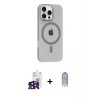ieg™ iPhone 16 Pro Max Kılıf Pusula Form Özel Seri - Siyah Joko Magic 5D Cam + Bilvis Titan Kamera Lens - SH