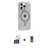 ieg™ iPhone 16 Pro Max Kılıf Pusula Form Özel Seri - Siyah Joko Magic 5D Hayalet Cam + Bilvis Titan Kamera Lens - GS