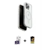 ieg™ iPhone 16 Pro Max Kılıf Pusula Form Serisi - Siyah Buffer Cam Ekran Koruyucu + Bilvis Titan Kamera Lens - TMGI