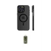 ieg™ iPhone 16 Pro Max Kılıf Pusula Minimal Koleksiyonu - Siyah Joko Magic 5D Hayalet Cam