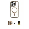 ieg™ iPhone 16 Pro Max Kılıf Yadigar Klasik Özel Seri - Siyah Buffer Cam Ekran Koruyucu + Pers Alüminyum Kamera Lens - CLTM
