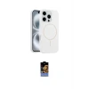 ieg™ iPhone 16 Pro Max Kılıf Yankı Form Serisi - Siyah Buffer Hayalet Cam Ekran Koruyucu